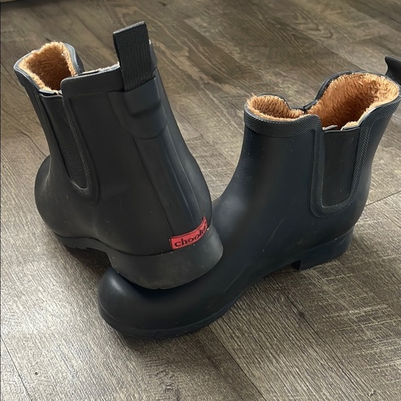 Chooka Black Winter Rain Boots with Chelsea Style women’s size 10 - Picture 3 of 5